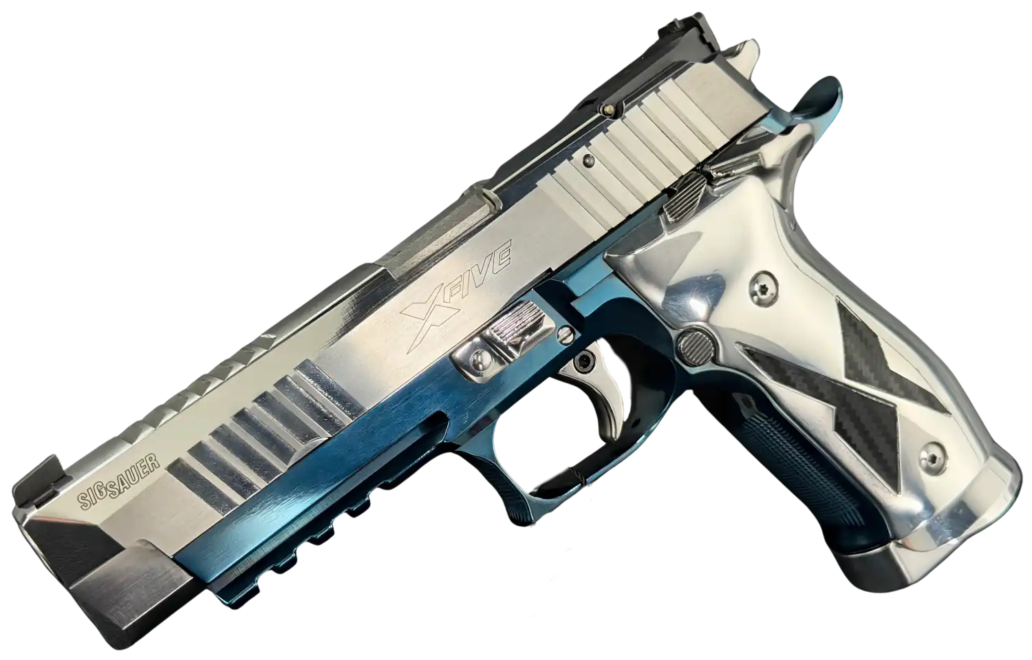 SIG Sauer P226 X-Five Chrome and Blue Titanium - Mastershop