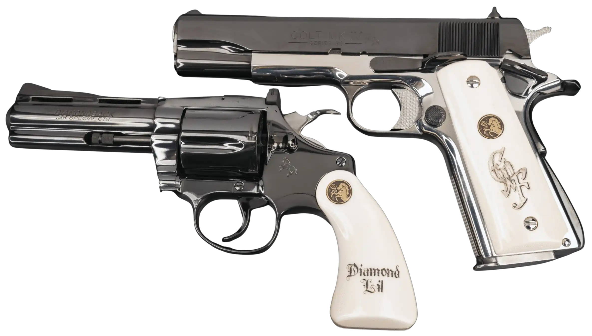 Colt Colt Presidents Pair Diamondback and Combat Elite Cased Set .38 Spl / .45 ACP Single Action (SAO)