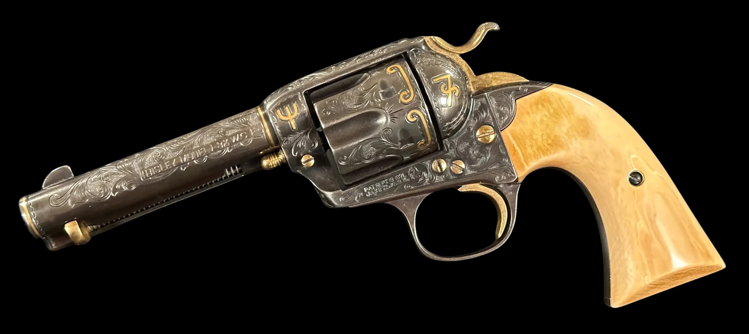Colt Colt Bisley Model Cattle Brand Engraved Revolver .32 WCF Single Action (SAO)