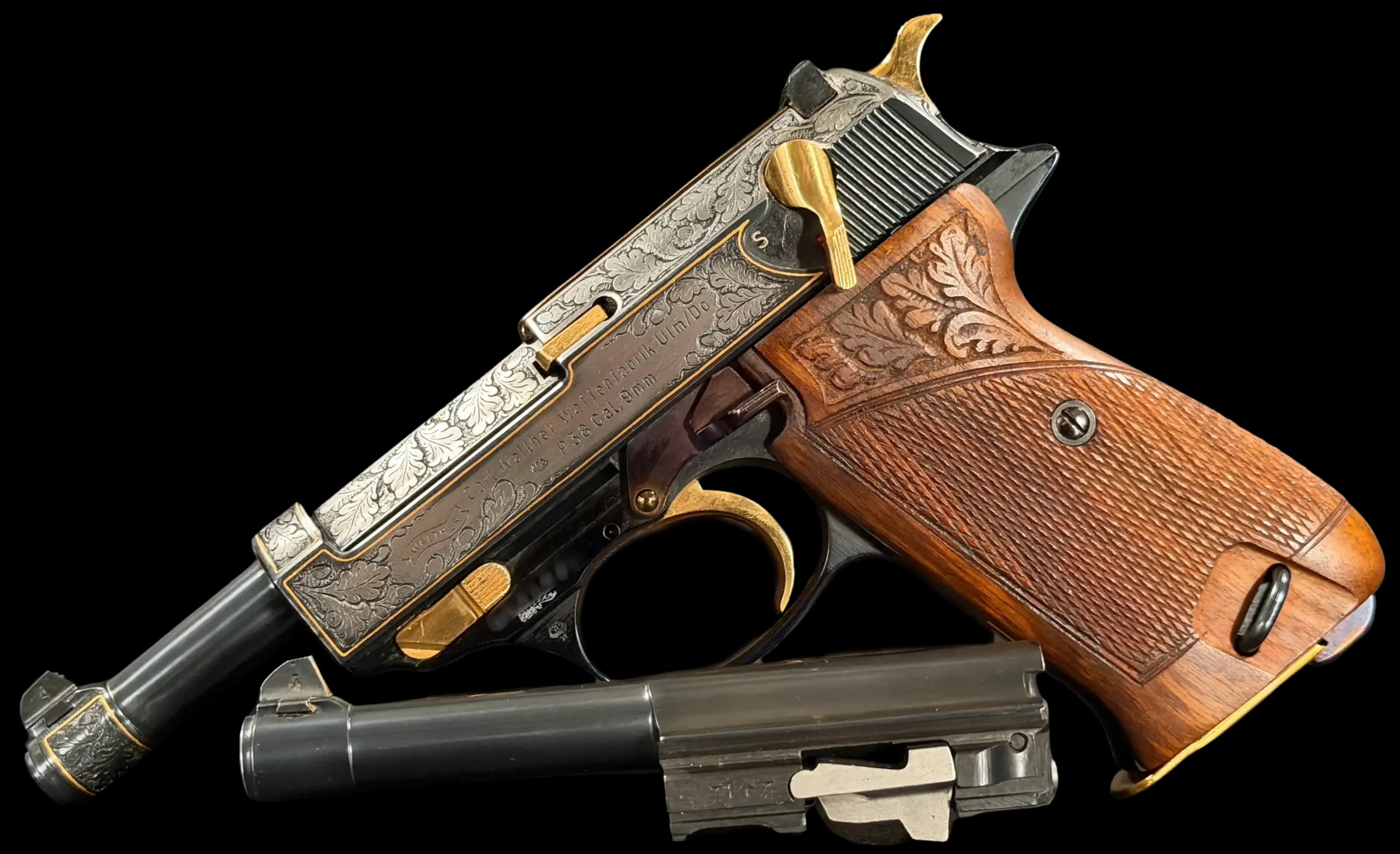 Walther Walther P38 Factory Engraved - Matching Serial Numbers 9mm DA / SA