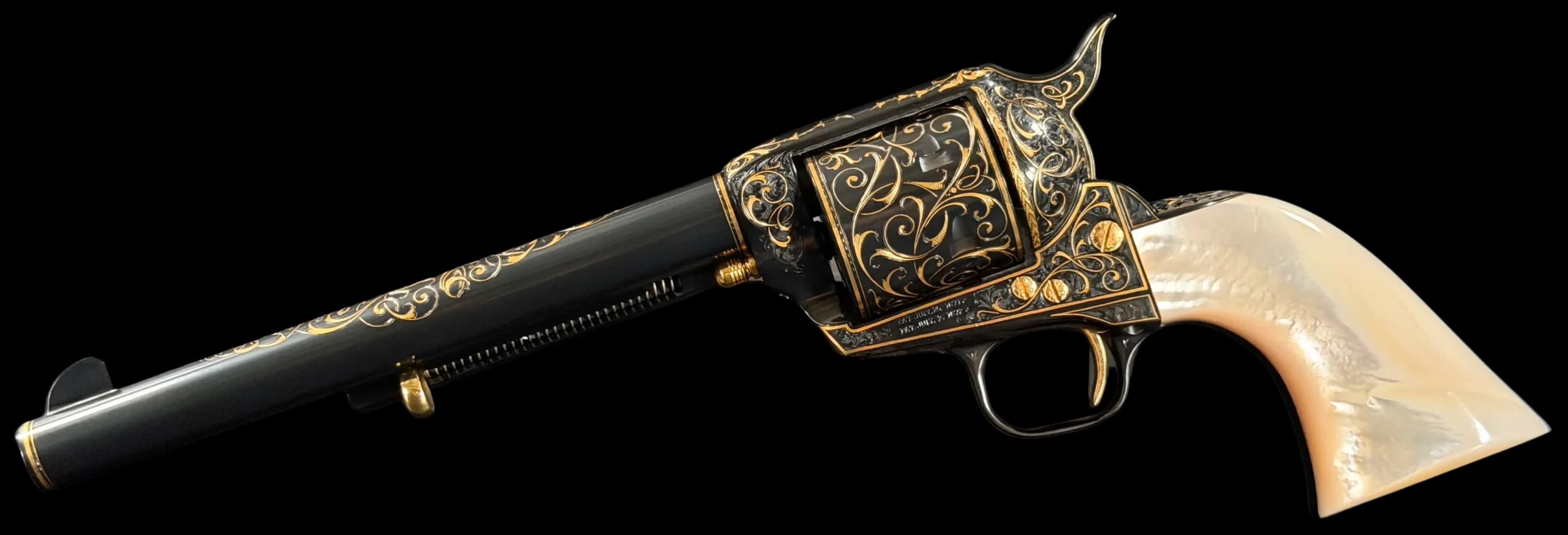Colt George B. Spring Master Factory Engraved & Gold Inlaid - Colt SAA .45 Colt Single Action (SAO)