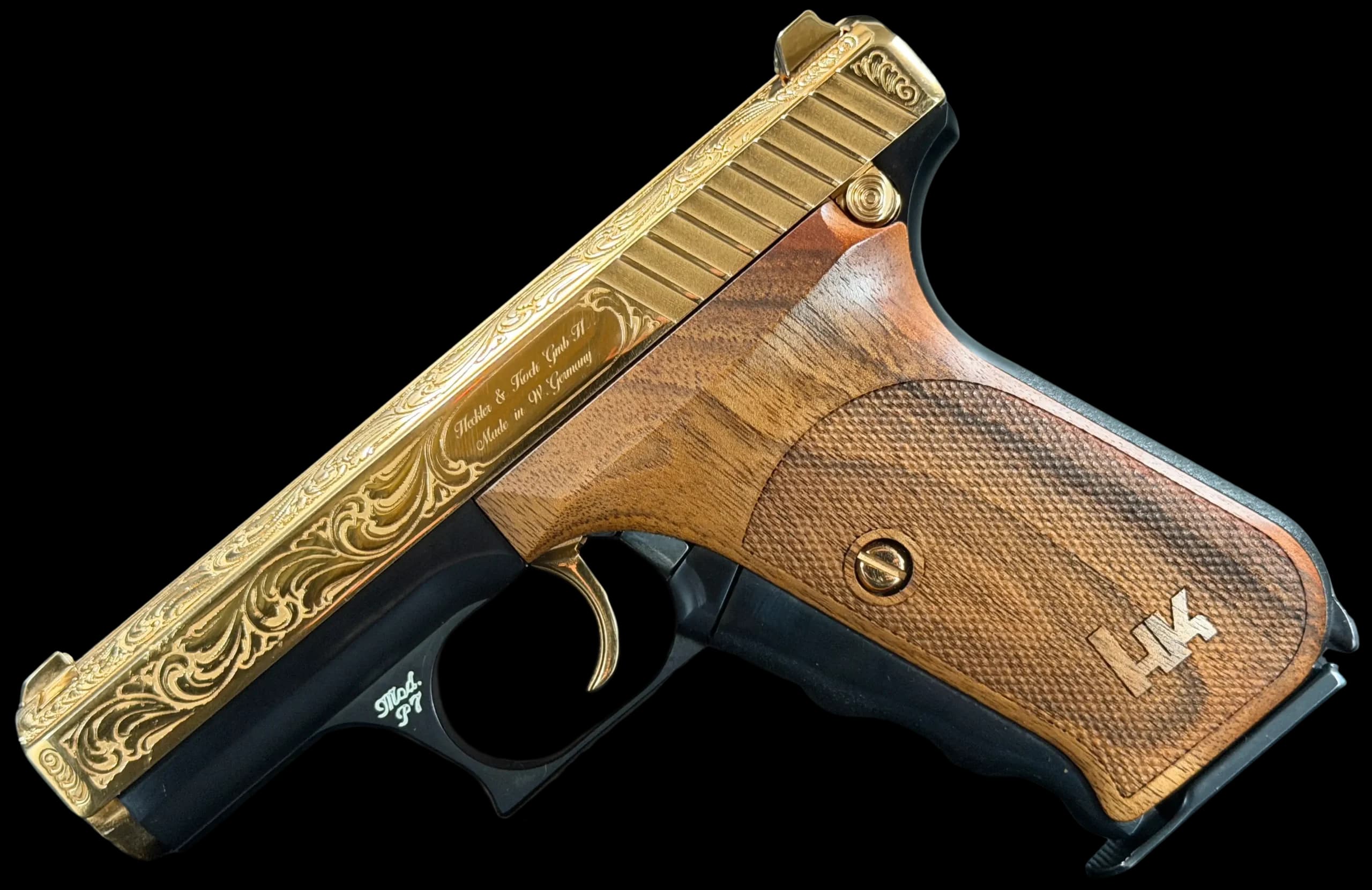 Heckler & Koch Heckler & Koch P7 Gold Engraved 9mm Semi-Automatic