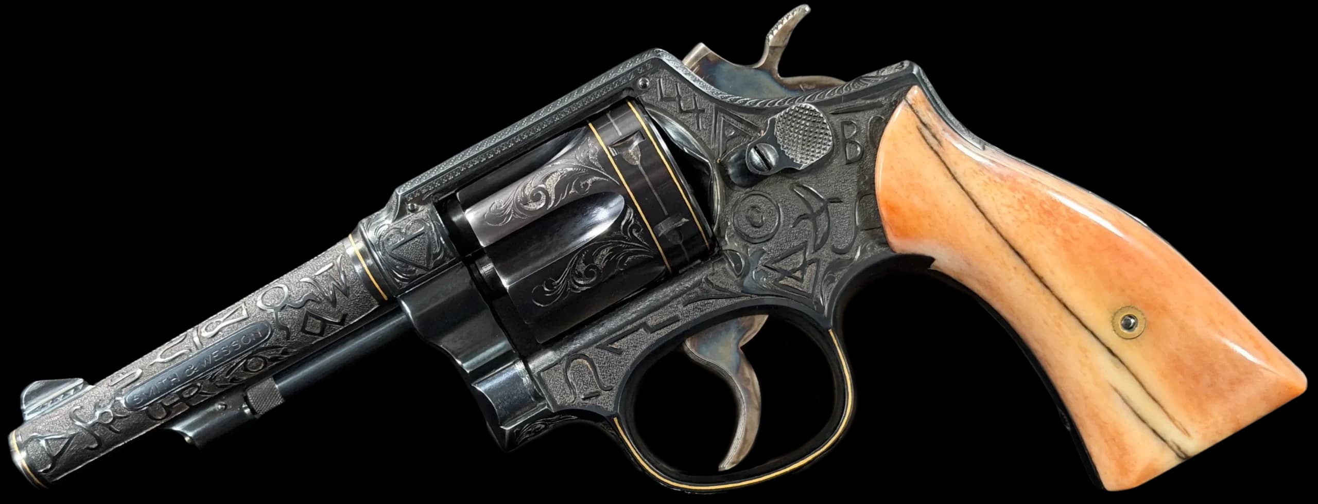 Smith & Wesson S&W Postal Department M&P Revolver, Cattle Brand Factory Engraved .22 LR Double Action (DA)