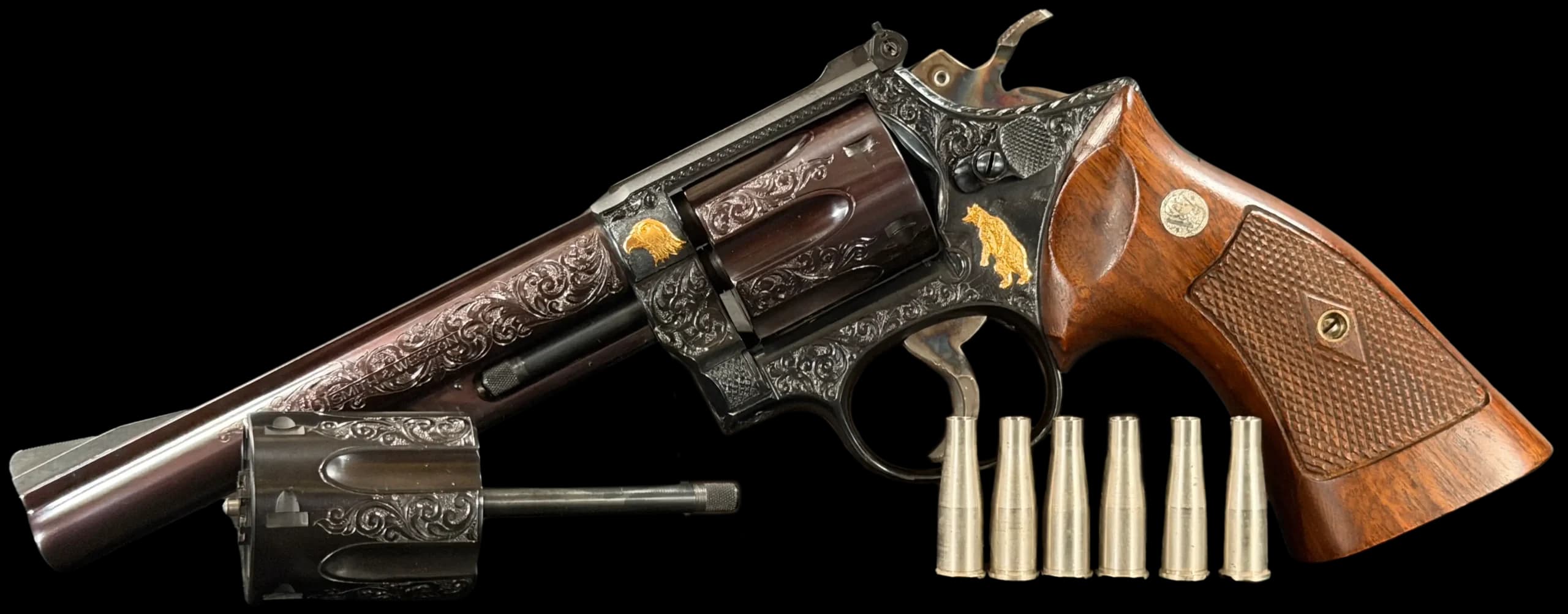 Smith & Wesson Tuscano Master Engraved S&W Model 53 - 22 Mag - 22 Jet - 22 LR .22 Jet DA / SA