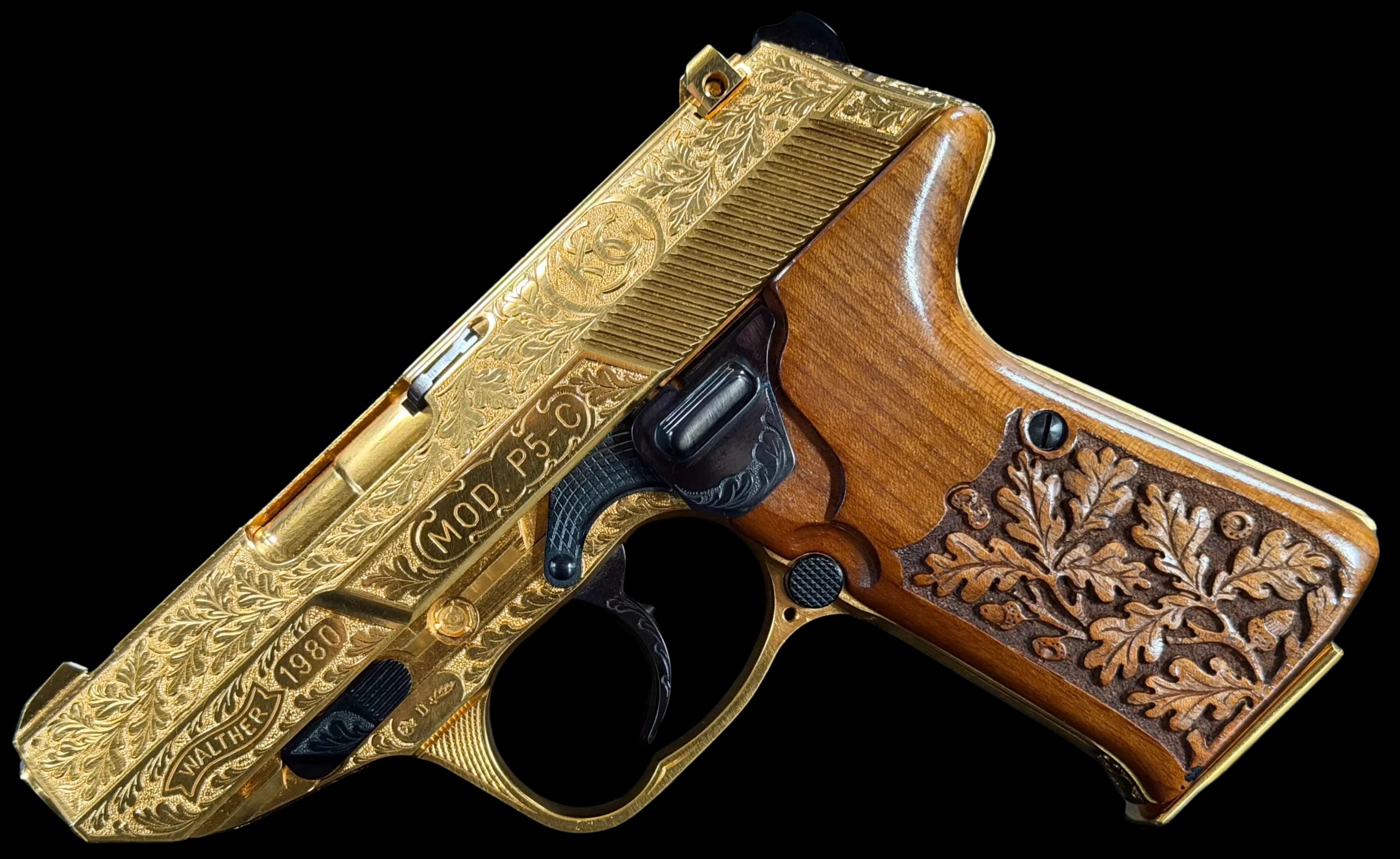 Walther Walther Mod. P5C Factory Engraved & Gold Plated 9mm DA / SA